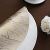 1Pc 38x38cm Round Feather Pattern Gold Hollow Dining Heat Insulation PVC Table Mat Home Tea Coffee Dish Coaster Placemat