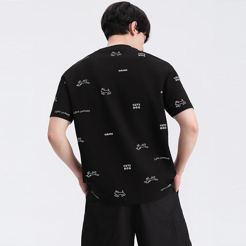 T-shirt à manches courtes imprimé co-marqué pour homme GXG