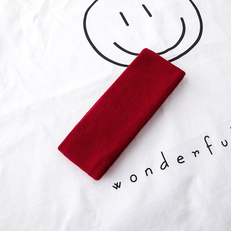 Solid Color Headband, Male Trendy Street Sweat-absorbing Antiperspirant Belt, Hip-hop Versatile Knitted Headband, Male Headband, Face Wash Headgear