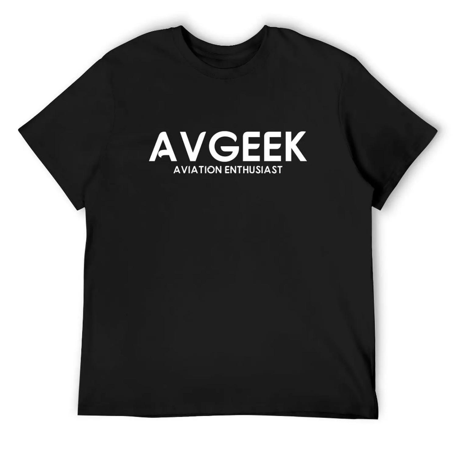 Aviation Geek Logo T-Shirt summer 2025 T-shirts man oversized t shirt Anime t-shirt workout shirts for men S