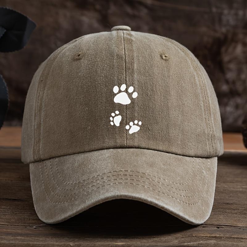 Fun Dog Paw Print Baseball Hat Unisex Outdoor Fashion Versatile Peaked Hat Trend