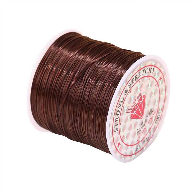 1Roll Beading Thread Accessories Flat Elastic Thread Elasticity Spandex DIY 0.8mm Elastic Cord Hand Knitting