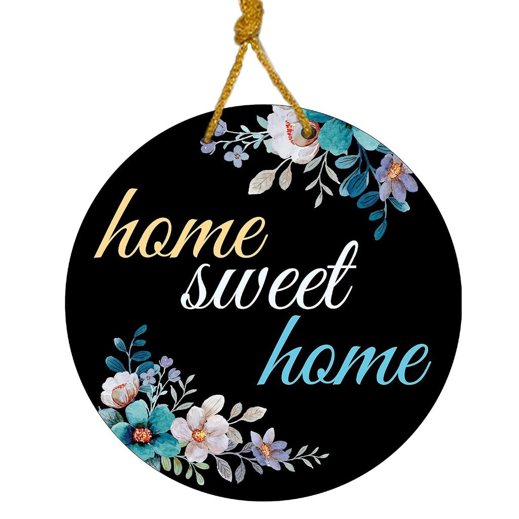 Home Sweet Home Wooden Wall Hangings, Wall Décor For Living Room, Black