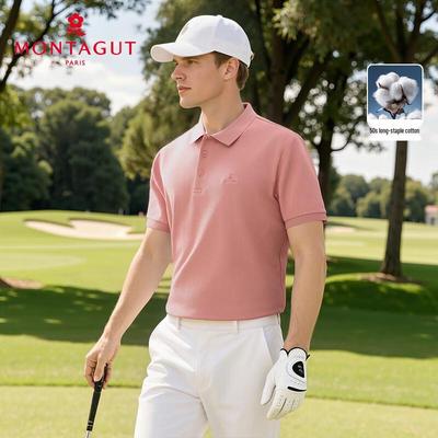 MONTAGUT Men's Business Casual Cotton Polo Shirt