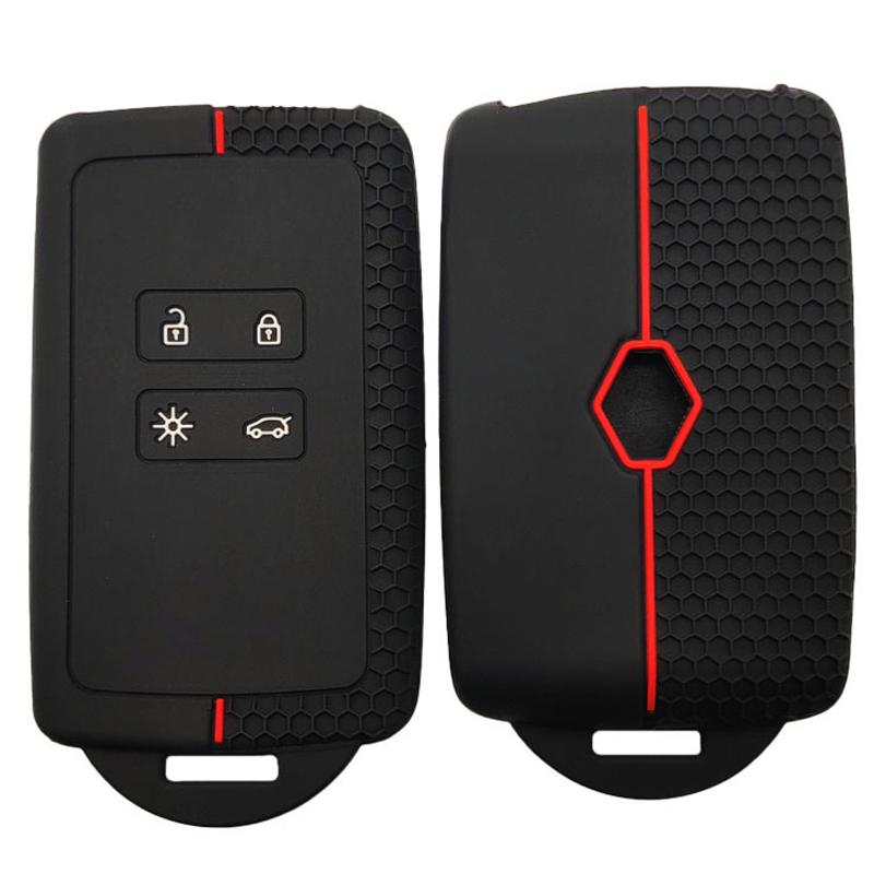 Silikon Auto Schlüsselabdeckung Für Captur Koleos Kadjar Arkana Megane Dacia Duster Sandero Stepway Smart Fernbedienung Schlüsselanhänger Hülle
