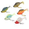 5pcs Soft Fishing Lures for Bass 18g 8cm Paddle Tail Swimbaits with Spinner Artificial Fishing Bait Lifelike Fishing Lures Kit 