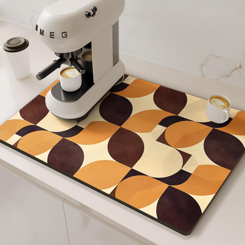 Coffee Machine Mat Drain Pad For Kitchen Non-slip Dish Drying Mats Quick Dry Tableware Faucet Placemat Dinnerware