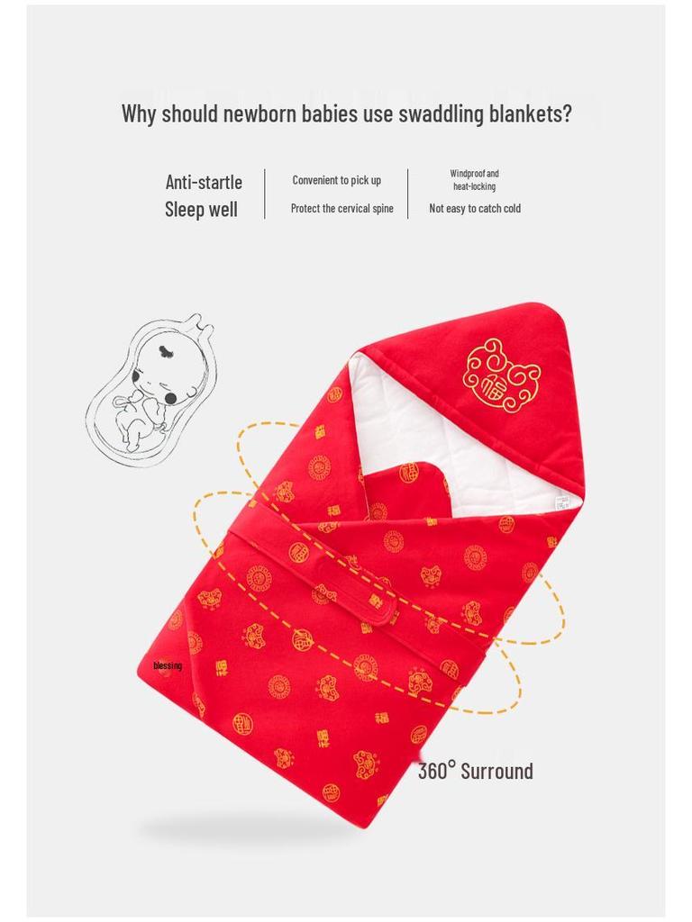 Pure Cotton Baby Swaddle Blanket for Newborns - Ideal for Spring, Autumn, and Winter In the Delivery Room