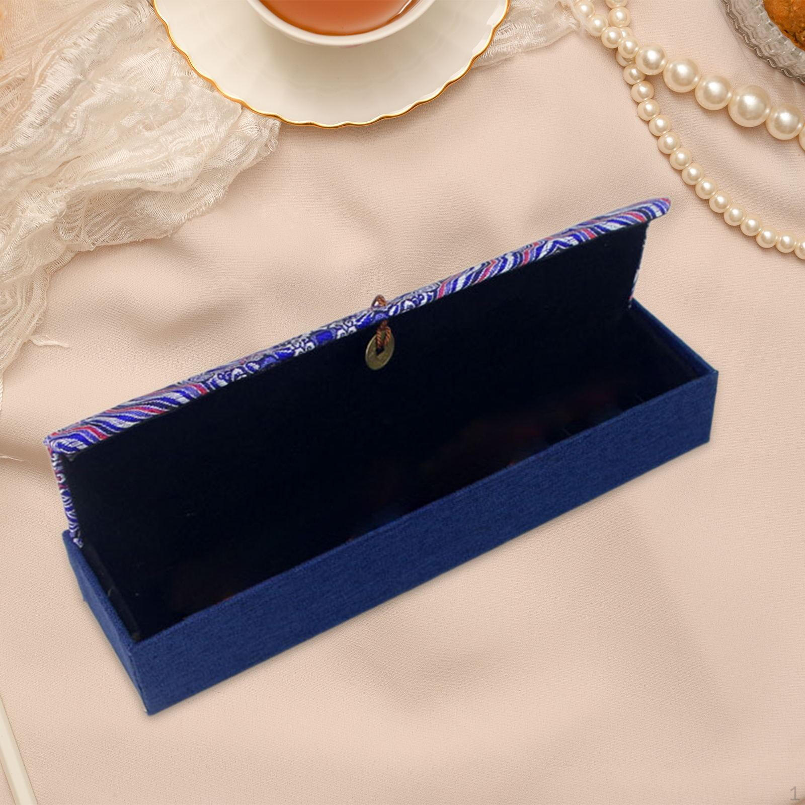 

Jewelry Box Organizer Display Storage Case for Necklace синій