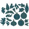 19 Christmas Labels - Blue and Gold