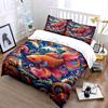 Colorful Fish Art Trio Decor 3Pc Multiple Sizes Kid'S And Adults' Bedroom Exquisite 3Pc Bedding Set, Gift