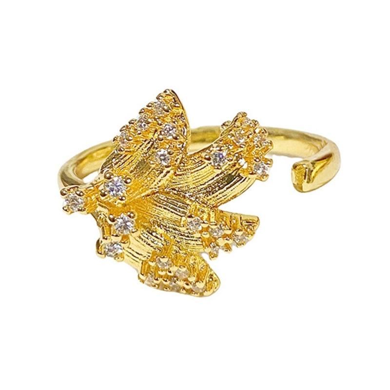 Stylish Vintage Styles Wheat Designs Open Rings for Women Adjustable Sturdy Alloy Gold Color Jewelry Statement Pieces