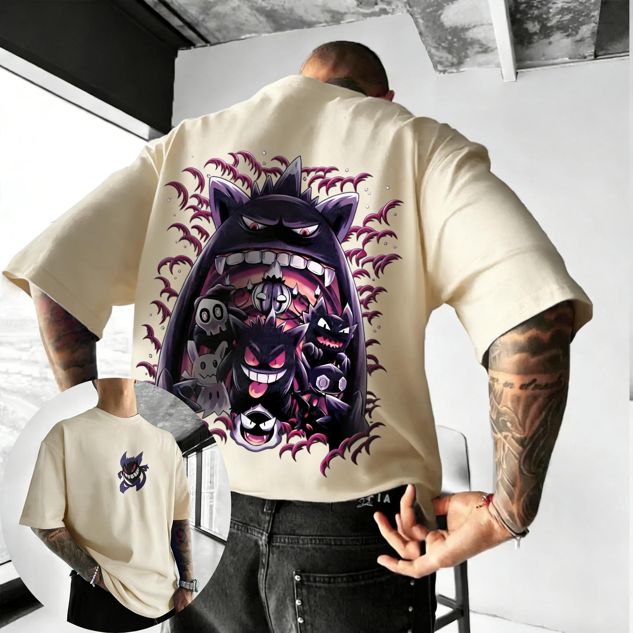

Pokémon Anime Peripheral Pikachu Doublesided Printed Tshirt 2026 Summer Kids Tee Outdoor Training and Fitness Mens Sportswear 4XL