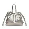Luxury Drawstring Crossbody Bag for Women High Quality Soft Silk Lining Shoulder Handbag