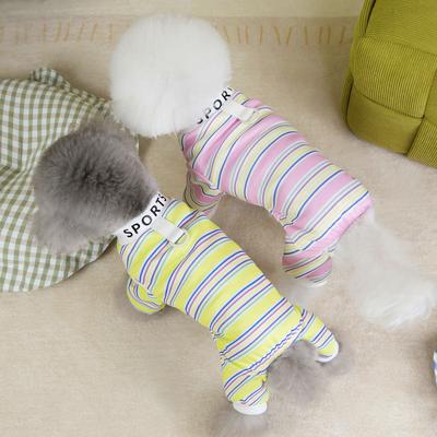 Breathable Pure Cotton Pet Sports Home Dog Clothes, Summer Clothes Universal Cute Printed Pet Clothes for Cats and Dogs