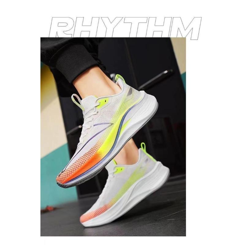Men's Spring Running Shoes, Fly Knit Breathable Mesh Athletic Sneakers, Stylish Couple Casual Travel Shoes for Men & Women