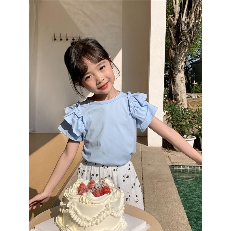 Girls Casual Short-sleeved T-shirt - Spring/Autumn Children s Cute Top 100cm