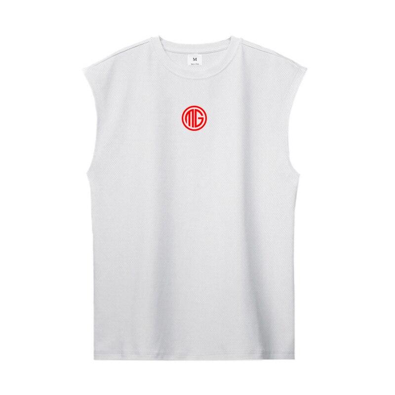 Muscleguys Muži Letní Kulturistika Fitness Tílka Breathable Men Gymnastika Tréninková košile