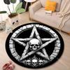 Mehrere Größen Pentagramm Totenkopf Stein Kunst Druck Runder Teppich Wohnzimmer Schlafzimmer Tisch Stuhl Sofa Dekorativer Teppich Luxusgeschenke