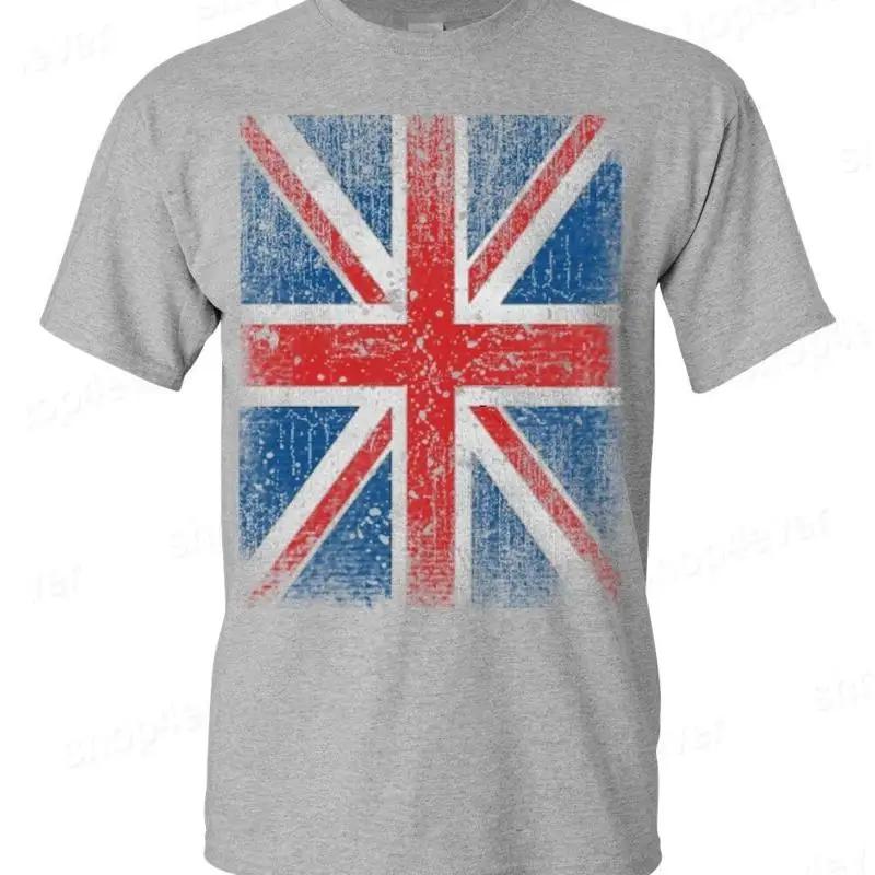 

Union Jack Vintage T-Shirt Distressed UK Flag England Great Britain Shirts 5XL різнокольоровий