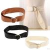 Retro Boho Style PU Leather Waist Belt Band Women Girls Decorative Double Round Buckle Waistband