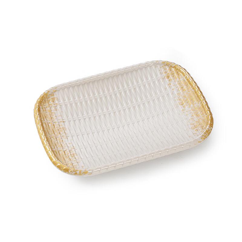 Golden Waterfall Melamine Rectangular Plate