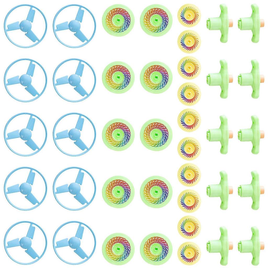 10 Pieces Classical Spin Top for Children Outdoor Sports Lightweight Flying Discs for Toddlers Early Learning and Family Bonding Multicolor