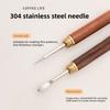 Latte Art Needle Tool with Carved Rosewood Handle Professional Coffee Decorating Pen for Baristas