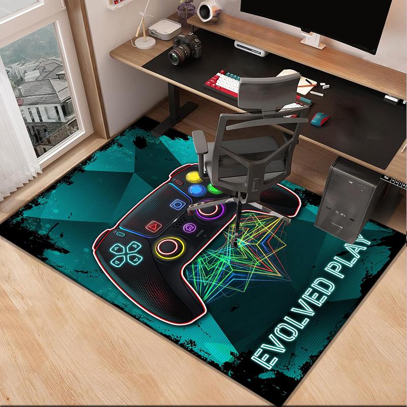 Player Control Duel Office Rug Chair Mat, Entryway Carpet, Suitable for Front Door, Bedroom, Living Room, Desk, Holiday Gift