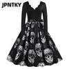 JPNTKY Fashion Spring Autumn Long Sleeve V-Neck Casual Dresses
