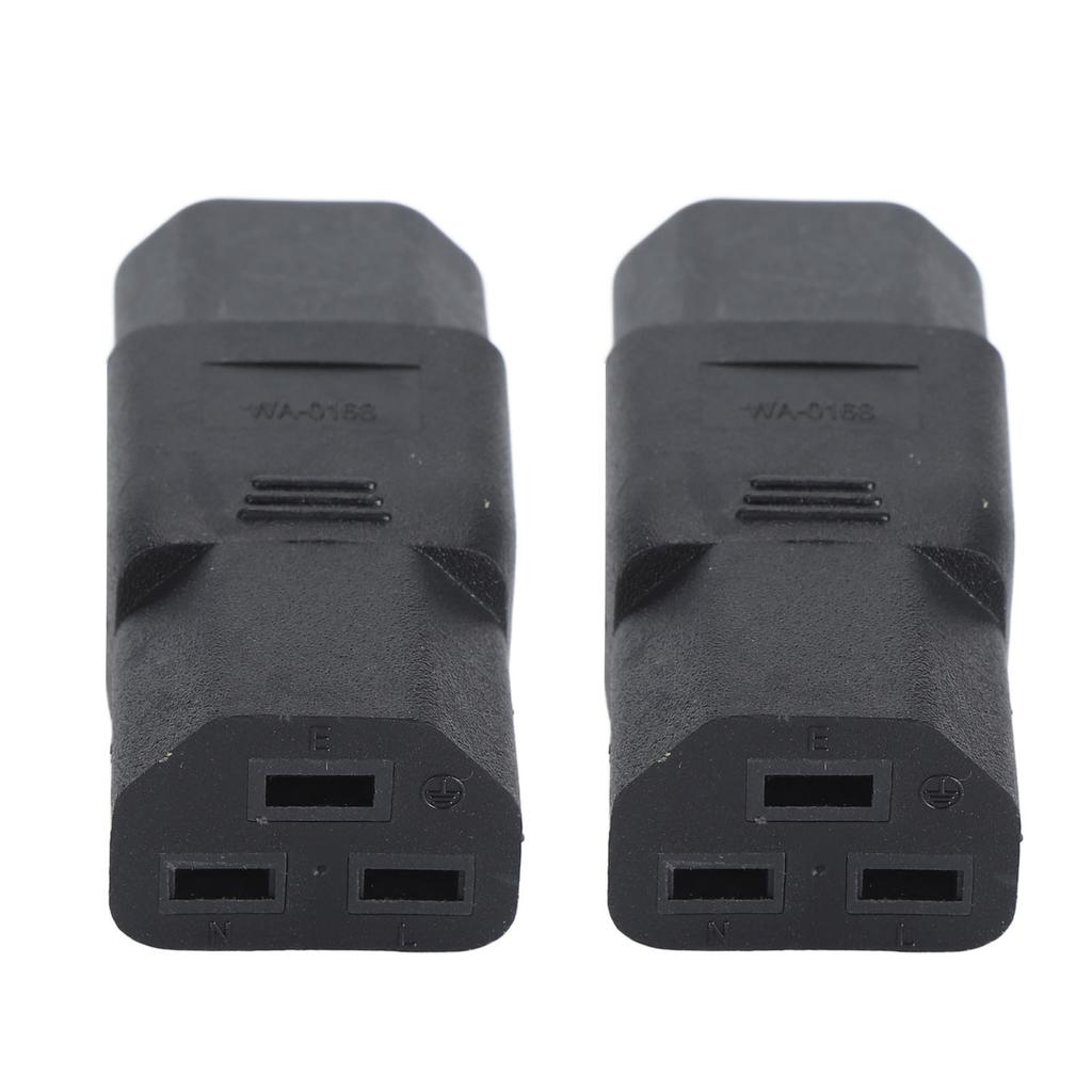 2Pcs IEC320 C14 to IEC320 C21 Power Adapter IEC320 C14 to C21 PDU UPS Extension Power Plug Adapter 10‑15A 125‑250V