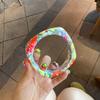 Bohemian Vintage Floral Resin Bangle Minority Design Flower Print Square Chunky Bangle  Decoration
