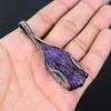 Purple Charoite Gemstone Pure Copper Wire Wrapped Handmade Pendant Jewelry Gift For Her