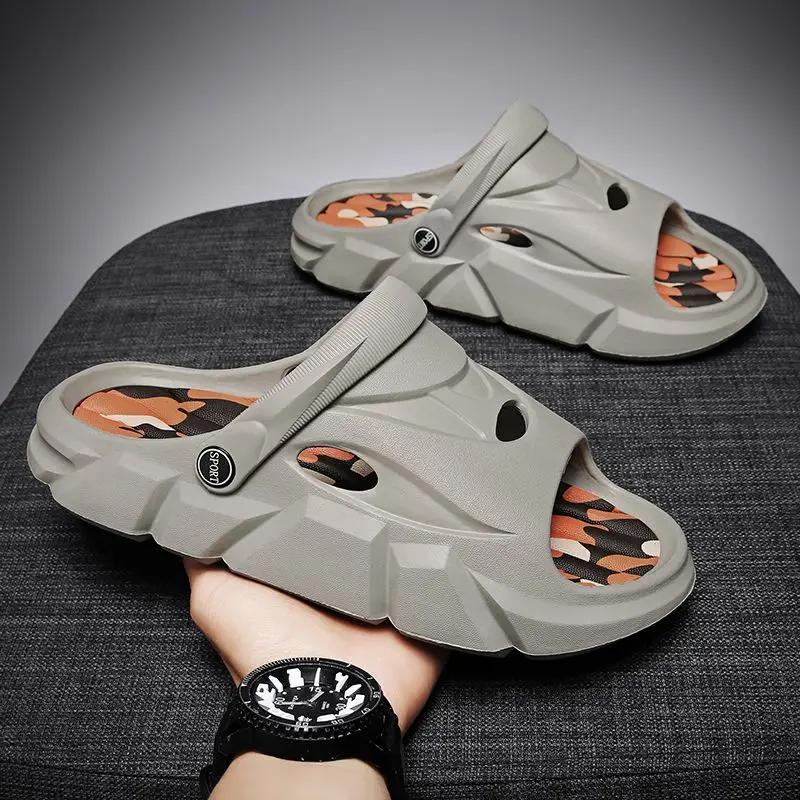 

Модные мягкие мужские тапочки Eva сабо пляжные мужские шлепанцы обувь высокого качества модный дизайнерская роскошь маскулино дешевая обувь ликвидация весело 45