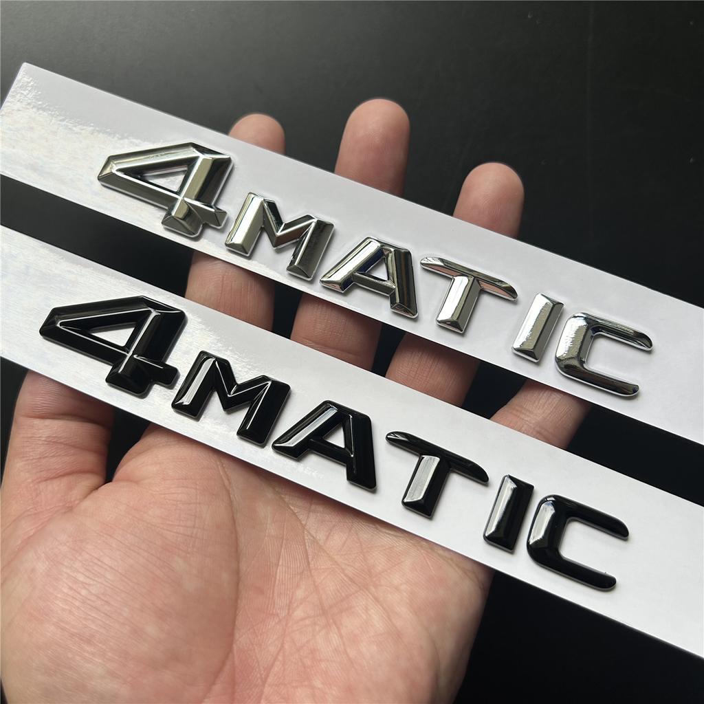 For Mercedes Benz A B C E G S ML SL CL GLA CLA Class AMG 4MATIC 4 MATIC Trunk Chrome Matte Black Letters Emblem Badge sticker BN5