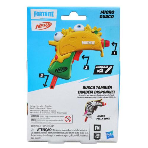 Hasbro (HASBRO) Nerf Microshot Fortnite Fortnite GUACO Mini Blaster, Design Based On Fortnite GUACO (Guaco), with 2 Nerf Elite Darts, Fortnite Nerf Bl