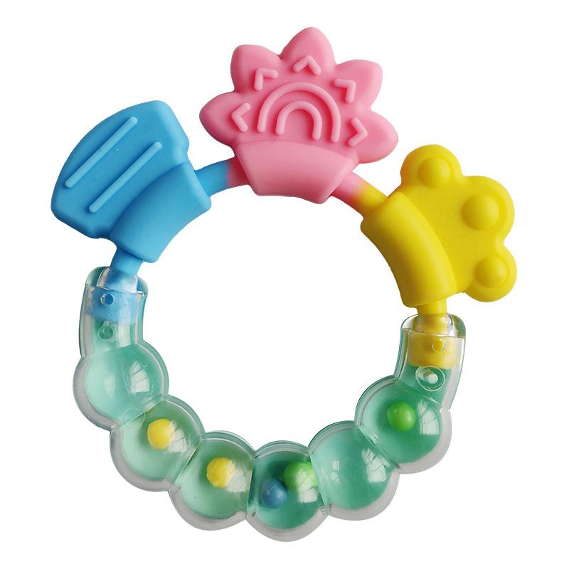 Baby Clutch Ball Rattle Fitness Soft Glue Hand Rattle, Fish Skewer Toothpaste Infant 0-1 Years Old Educational Toy