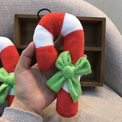Pet Christmas Candy Toy Pet Dog Voice Toy Plush Doll Cute Sofa Cushion Christmas Decor Puppy Teeth Grinding Anti Bite Dog Toy