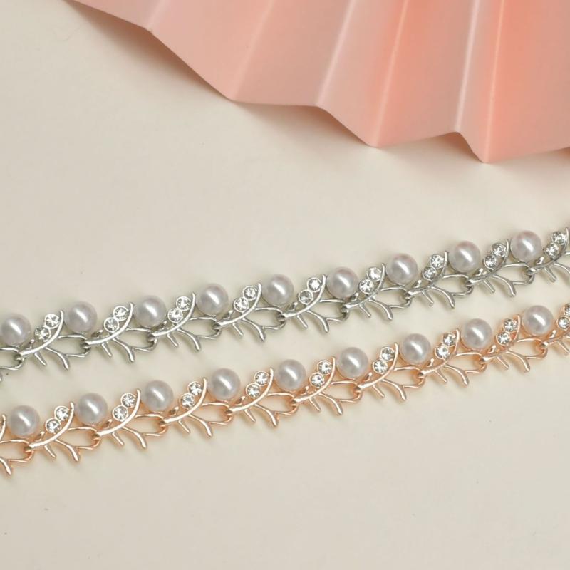 Elegant Faux Pearl Rhinestone Necklace Earrings Bracelet Bridal Jewelry Gift Jewelry Sets Women Wedding Dinner Dress Accessories