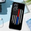 Police Thin Blue Line Flag Case For OPPO Reno 12 F 13 13F 11F 8T 7 8 10 Pro OPPO Find X8 Pro X6 X3 X5 Lite Phone Cover