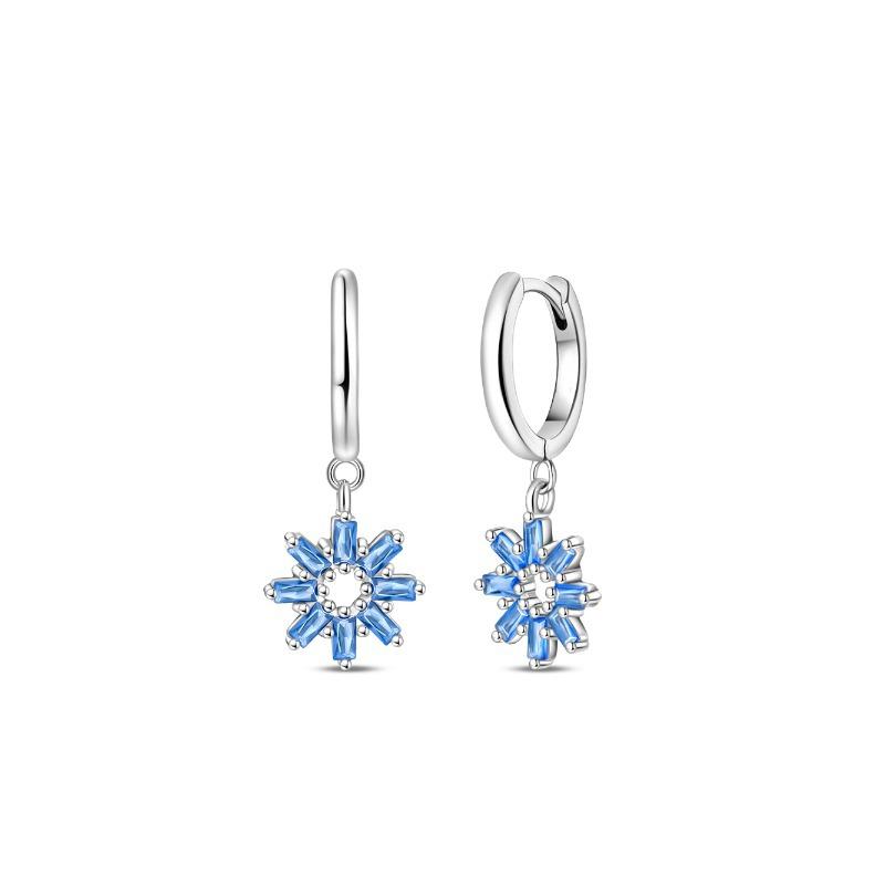 

S925 Silver Elegant Purple Grape Cluster Dangle Earrings Handmade Fashion Jewelry For Women
