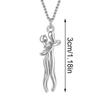 Men Women Chain Necklace Cross Pendant Couple Love Hug Dance Gift