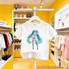 Summer Trend Hatsune Miku Collaboration Pure Cotton Short Sleeve Loose Fit Printed Casual Tee Soft Skin Friendly for Boys Girls