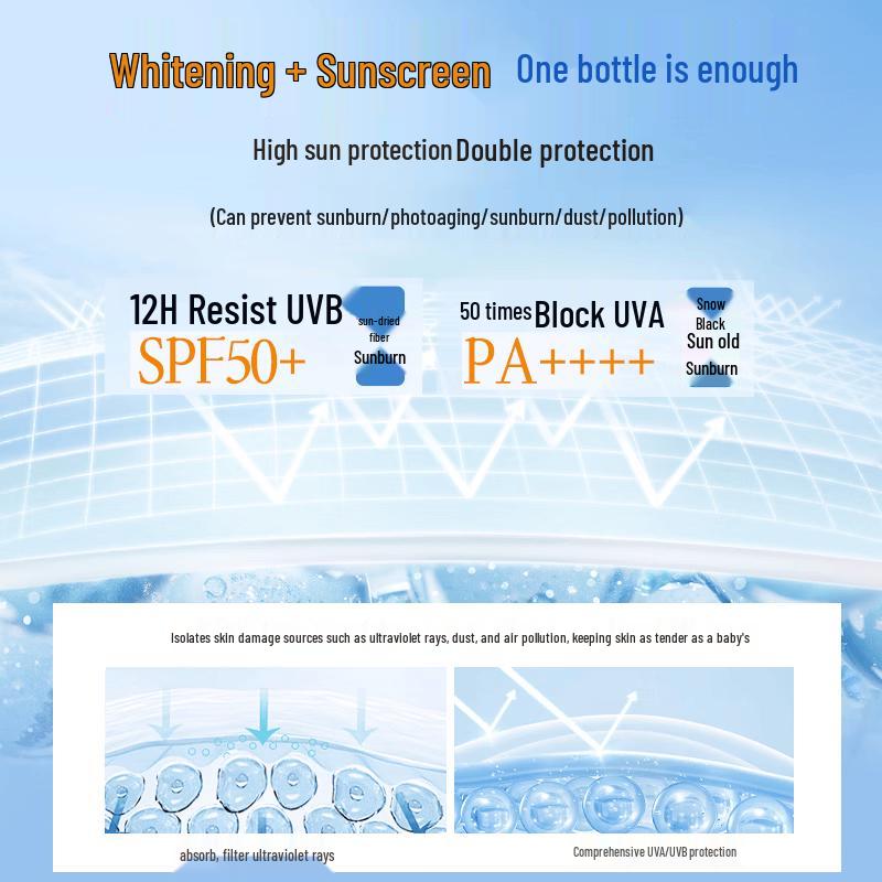 Crème Solaire & d'Isolation Blanchissante Lanting SPF50+ PA++++