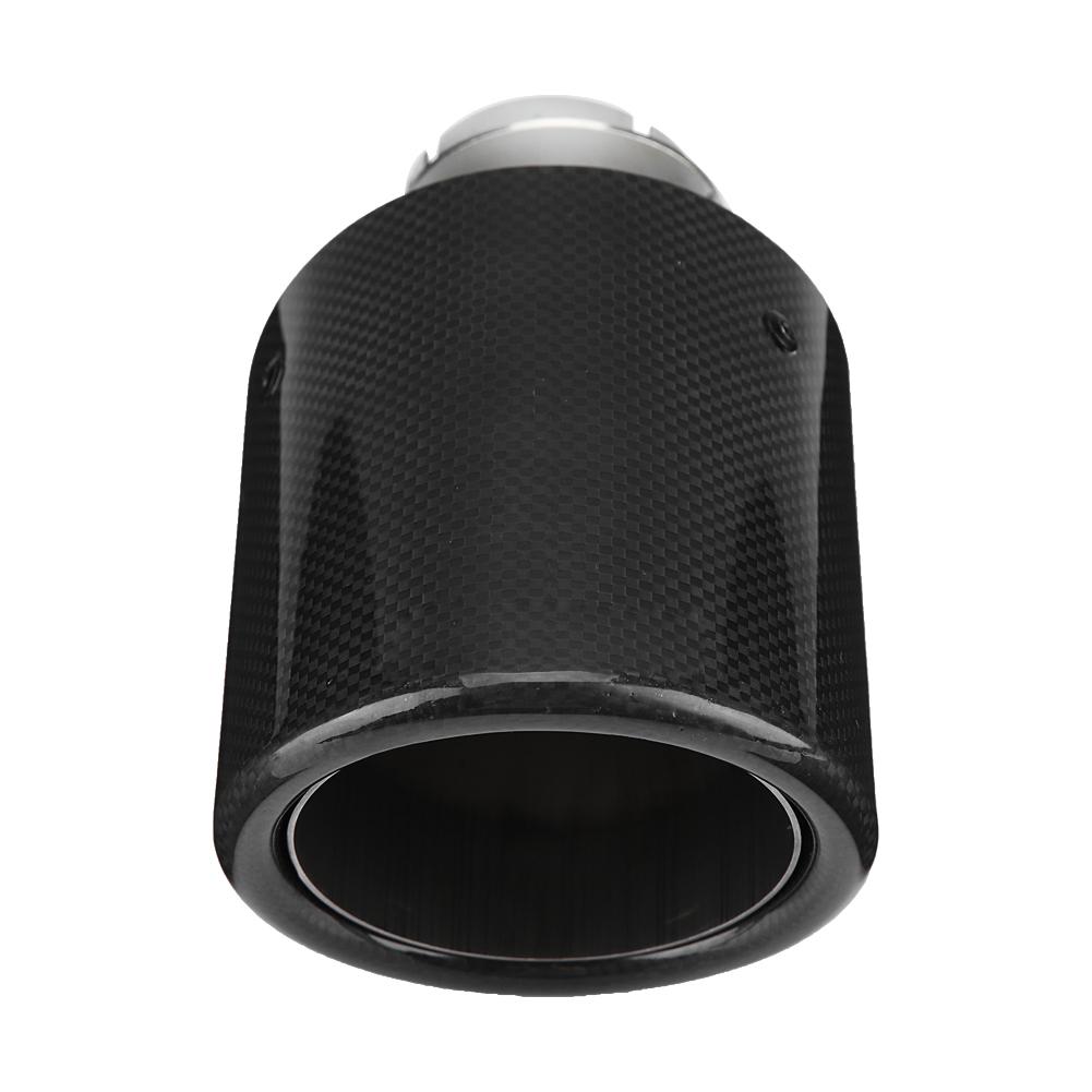 Carbon     Car Modified Single Outlet Exhaust Pipe Muffler Tip Tail Throat 54-101mm