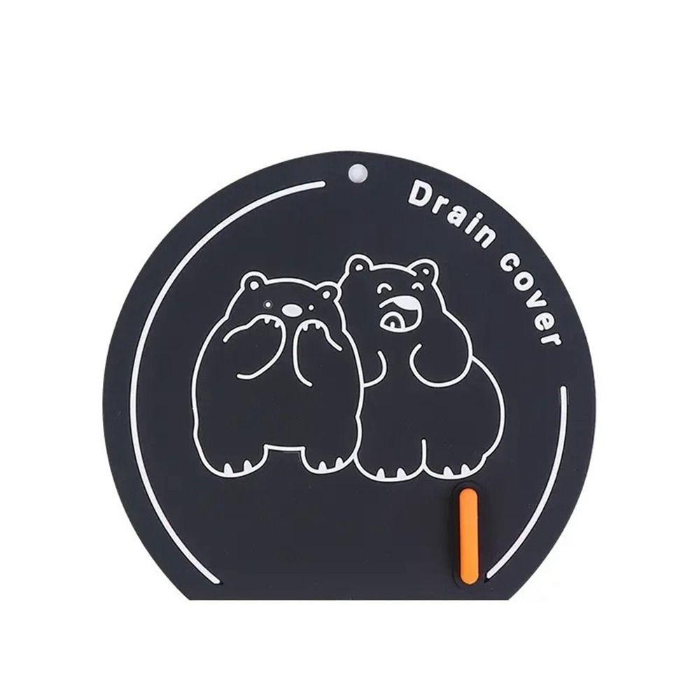 Polar bear Sink Drain Cover PVC Sink Strainer Multifunction Floor Drain Cover  Bathroom