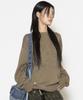 GLACK Gnt070 Vhs Line Embroidery Crew Neck Knit (Olive)