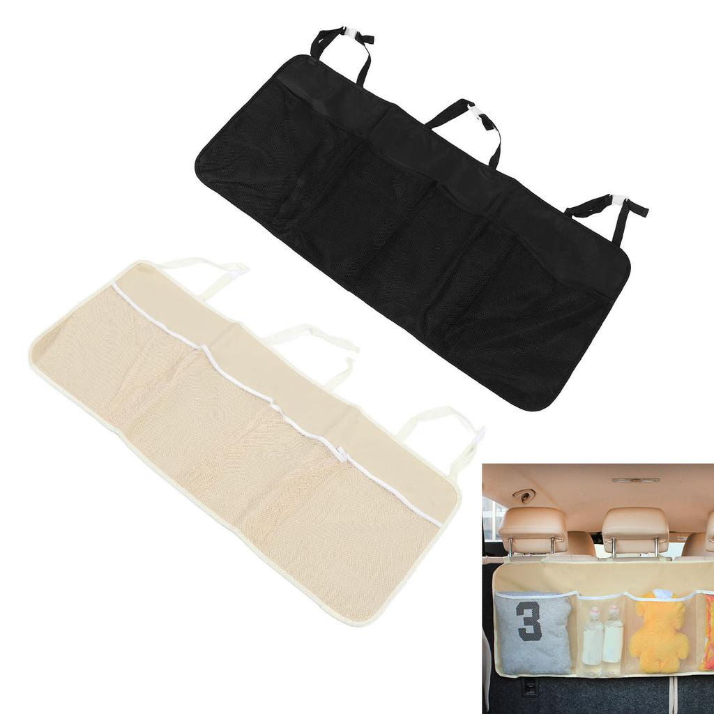 Car Chair Storage Bag SUV Backseat Trunk Organizer Large Capacity Oxford Cloth Hanging Mesh Pouch