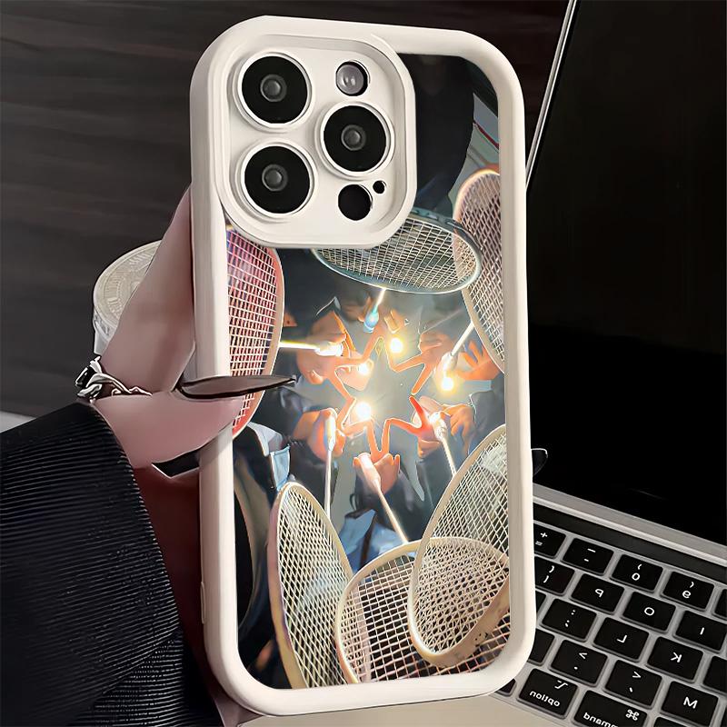Phone Case for iPhone 17 Air 16E 15 16 Pro Max Badminton Sport Cover 14 Plus 13 12 Mini Soft Shell Silicone Fundas