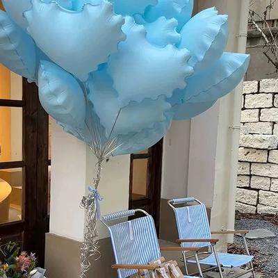 5 Stück 20 Zoll Welle Liebesherz Aluminiumfolienballons Valentinstag Hochzeit Geburtstagsfeier Szenendeko Ballon Partyzubehör